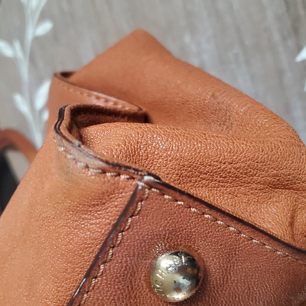 Michael Kors Large Hamilton Leather Satchel Bag - Picture 9 of 15